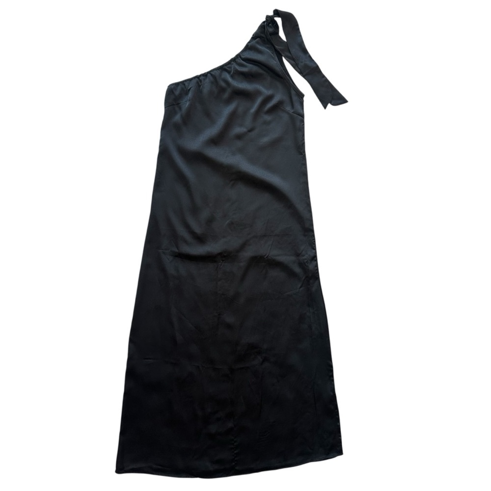 Black Asymmetrical One-Shoulder Maxi Dress Size S